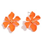 Wholesale clay Flower Drop Earring Gold Bead Detailing