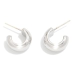Wholesale simple Metal Squared Tube Drop Earrings L Gold Dipped Sterling Silver