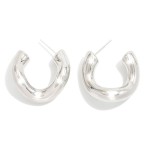 Wholesale chunky Metal Twisted Hoop Drop Earrings L Gold Dipped Sterling Silver