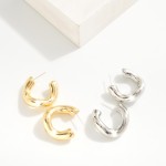 Wholesale chunky Metal Twisted Hoop Drop Earrings L Gold Dipped Sterling Silver