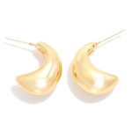 Wholesale metal Half Huggie Hoop Earring L K Gold Dipped Sterling Silver Post