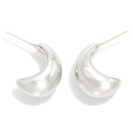 Wholesale metal Half Huggie Hoop Earring L K Gold Dipped Sterling Silver Post