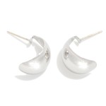Wholesale metal Half Huggie Hoop Earring L K Gold Dipped Sterling Silver Post