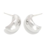 Wholesale chunky Metal Half Hoop Post Drop Earring L K Gold Dipped Sterling Silv
