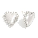 Wholesale metal Stud Heart Studded Edge L K Gold Dipped Sterling Silver Post