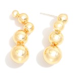 Wholesale linked Metal Circle Post Drop Earring L k Gold Sterling Silver Post