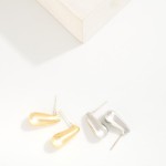 Wholesale simple Metal Teardrop Post Drop Earring L k Gold Dipped Sterling Silve