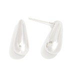 Wholesale simple Metal Teardrop Post Drop Earring L k Gold Dipped Sterling Silve