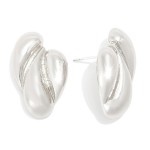 Wholesale metal Stacked Tear Drop Earring L Gold Dipped Sterling Silver Post