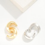 Wholesale simple Metal Chunky Huggie Hoop Earring L k Gold Dipped Sterling Silve