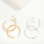 Wholesale simple Metal Hoop Drop Earrings D Gold Dipped