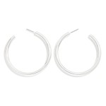 Wholesale simple Metal Hoop Drop Earrings D Gold Dipped