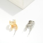 Wholesale textured Metal Hoop Earrings Gold Dipped D