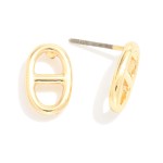 Wholesale metal Pig Nose Drop Earring L Gold Dipped