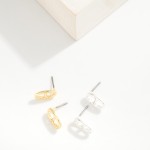 Wholesale metal Pig Nose Drop Earring L Gold Dipped