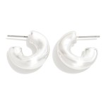 Wholesale simple Metall Huggie Hoop Earring L Gold Dipped