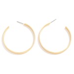 Wholesale metal Square Tube Hoop Drop Earring L Gold Dipped