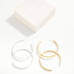 Wholesale metal Square Tube Hoop Drop Earrings L Gold Dipped
