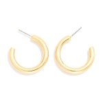 Wholesale simple Metal Hoop Drop Earrings L Gold Dipped