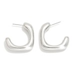 Wholesale chunky Metal Square Hoop Earrings D