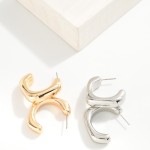 Wholesale chunky Metal Square Hoop Earrings D