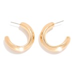 Wholesale chunky Tapered Metal Hoop Earrings D