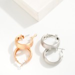 Wholesale hollow Metal Huggie Hoop Drop Earring L