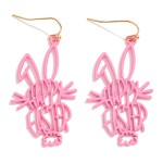 Wholesale painted Metal Happy Easter Easter Buddy Drop Earrings L