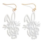 Wholesale painted Metal Happy Easter Easter Buddy Drop Earrings L