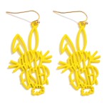 Wholesale painted Metal Happy Easter Easter Buddy Drop Earrings L