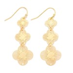 Wholesale long Linked Metal Flower Drop Earrings L