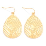 Wholesale textured Meal Teardrop Drop Earrings L