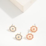 Wholesale enamel Helm Post Drop Earrings L