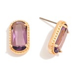 Wholesale rectangular Glass Crystal Drop Earrings L