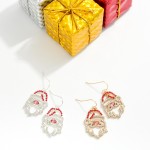 Wholesale rhinestone Studded Santa Claus Drop Earrings L