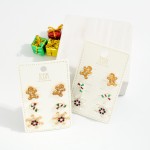 Wholesale set Three Christmas Stud Earrings Glitter Rhinestone Details L