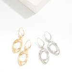 Wholesale layered Twisted Metal Post Drop Earrings L