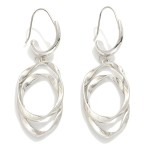 Wholesale layered Twisted Metal Post Drop Earrings L