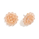Wholesale large Faceted Bead Cluster Stud Earrings L