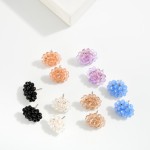 Wholesale large Faceted Bead Cluster Stud Earrings L
