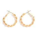 Wholesale braided Metal Hoop Earrings D