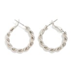 Wholesale braided Metal Hoop Earrings D