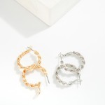 Wholesale braided Metal Hoop Earrings D