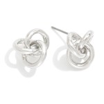 Wholesale metal Knotted Stud Earrings L
