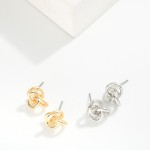 Wholesale metal Knotted Stud Earrings L
