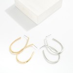 Wholesale pearl Studded Teardrop Hoop Earrings D