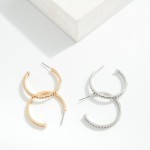 Wholesale rhinestone Studded Hoop Earrings D