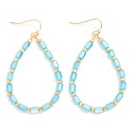 Wholesale beaded Teardrop Drop Earrings Glass Crystal Metal Tones L