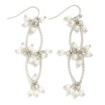Wholesale linked Twisted Metal Necklace Pearl Cluster Details L