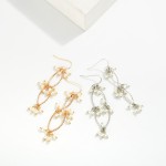Wholesale linked Twisted Metal Necklace Pearl Cluster Details L